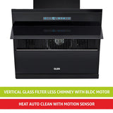 Glen Auto Clean Glass Filterless Chimney with Inverter Technology, BLDC Motor 90cm 1400 m3/h -Silver (6073 AC)