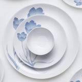 Larah by Borosil - Moon Series, Tulip 19 Pieces Opalware Dinner Set, White
