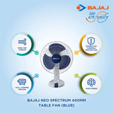 Bajaj Neo Spectrum 400mm Table Fan (Blue)