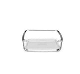 Treo by Milton Borosilicate Sqaure Dish with Microwavable Gray Lid 1000 Ml,Transparent