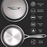Treo by Milton Triply Stainless Steel Sauce Pan with Lid, 18 cm / 2200 ml