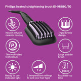 Philips BHH880/10 Heated Straightening Brush with Thermoprotect Technology (Black)