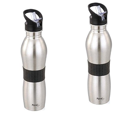 Pigeon Stainless Steel Playboy water bottle 700ml(Set of 2)Silver