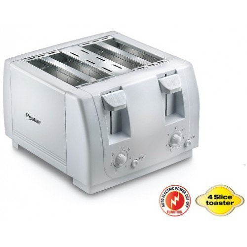 Prestige PPTPD Jumbo 1300-Watt 4-Slice Pop-up Toaster (White)