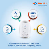 Majesty Duetto Gas Water Heater (Png), white