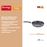 Prestige Omega Select Plus Non-Stick Aluminium Fry Pan, 20cm, Black (Small Size)-(non induction)