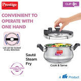 Prestige Svachh Clip-on 5 Litre Stainless Steel Pressure Handi