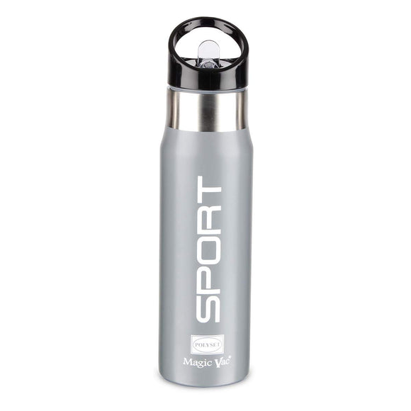 Polyset Sport Stainless Steel Vaccum Bottle (Grey, 750ml)
