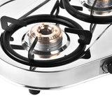 Sunflame SHAKTI STAR 3B SS 3 Burner Gas Stove (Manual Ignition, Silver, Stainless Steel)