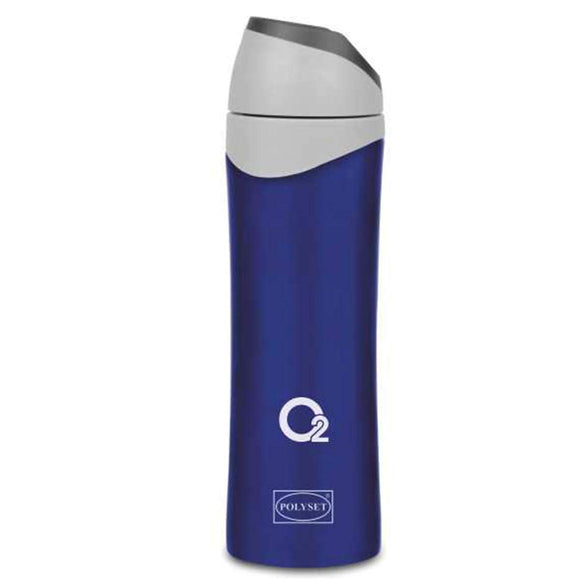 Polyset O2 Stainless Steel Flask, 450ml (Blue)