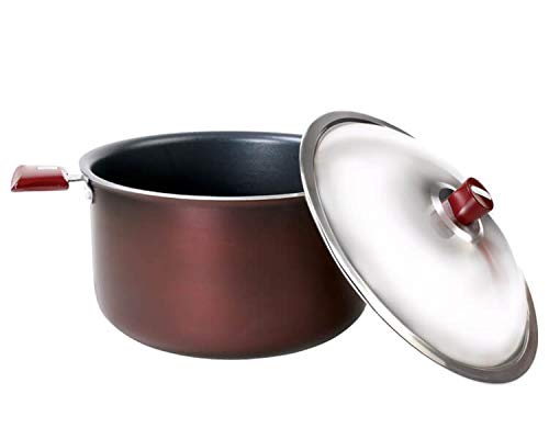 Nirlep by Bajaj Electricals Aluminium Select J Class Non Stick Induction Casserole with Lid, 3 Liters, Maroon Red