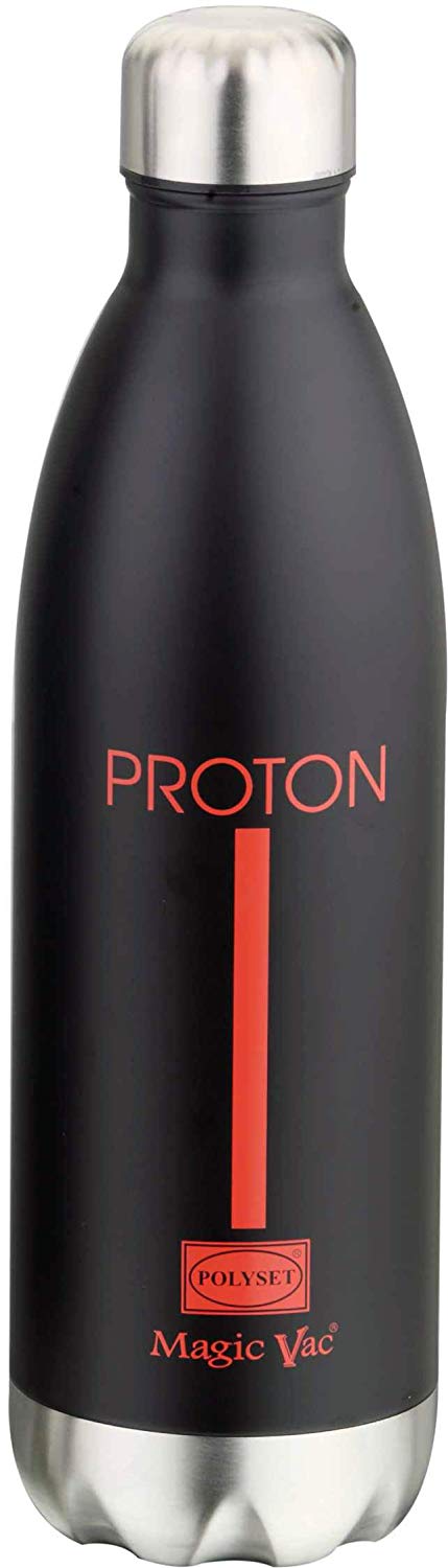 Polyset Proton Vaccum Insulated Water Bottle (Black Red, 1000ml)