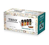 Treo GLS737 Seasons Spice Jar with Stand, 4pc set