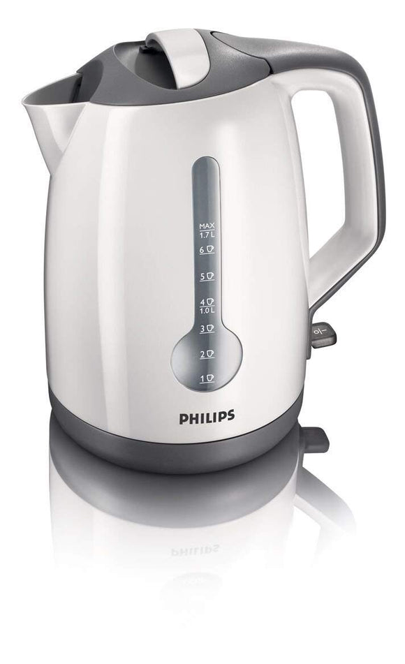 Philips HD4649 1.7-Litre 2400-Watt Concealed Element Kettle (White and Gray)