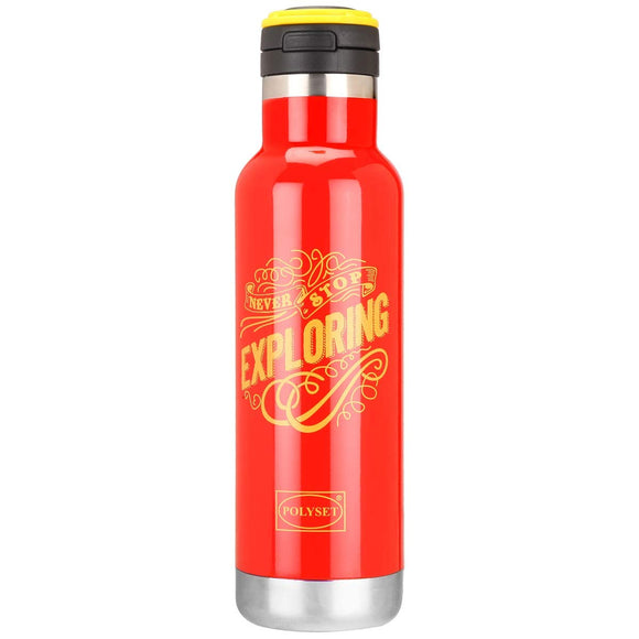 Polyset Trendz 600 ml Stainless Steel Traveller Vaccum Bottle (Red)