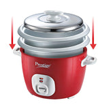 Prestige Delight Electric Rice Cooker Cute 1.8-2 (700 watts) with 2 Aluminium Cooking Pans