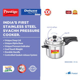 Prestige Svachh Deluxe Alpha 3.5 Litre Stainless Steel Pressure Cooker