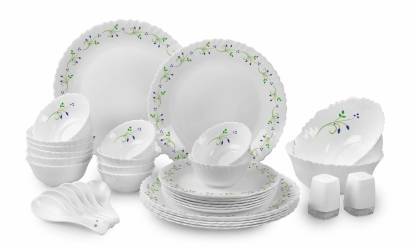 cello Pack of 36 Opalware Tropical Lagoon Dinner Set  (Microwave Safe)