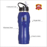 Polyset Bolt 700ml Stainless Steel Water Bottle (Blue)