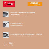 Prestige Omega Select Plus Non-Stick Aluminium Fry Pan, 20cm, Black (Small Size)-(non induction)