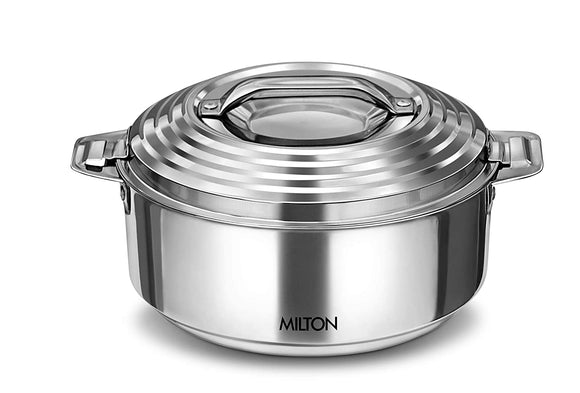 Milton Galaxia 5000 Insulated Stainless Steel Casserole, 4.6 Litres, Steel Plain