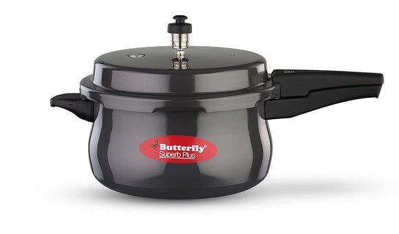 Butterfly Superb Plus Induction Base Hard Anodised Aluminium Pressure Cooker, 5 litres