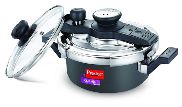 Prestige Svachh Clip-on Mini Hard Anodized 2 Litre Pressure Cooker