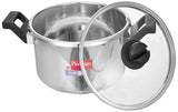 Prestige Clip On Stainless Steel Pressure Cookware, 5 Litres, Stainless Steel with Glass Lid