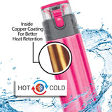 Milton Atlantis 900 Thermosteel Hot and Cold Water Bottle, 750 ml Pink