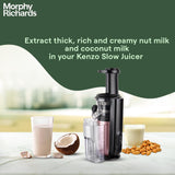 Morphy Richards Kenzo Cold Press Slow Juicer, 150 W Powerful DC Motor, 60 RPM Speed, With Stainless Steel Filter and REV Button, Rose Gold