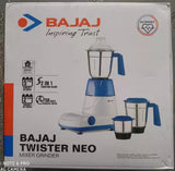 BAJAJ TWISTER NEO Twister 750 W Mixer Grinder (3 Jars, White, Blue)