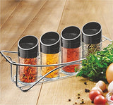 Treo GLS737 Seasons Spice Jar with Stand, 4pc set