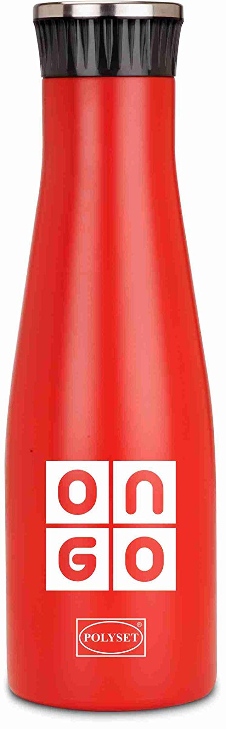 Polyset Ongo 1000ml Stainless Steel Water Bottle (Red)