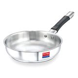 TTK Prestige Platina Induction Base Non-Stick Stainless Steel Fry Pan, 240mm, Silver