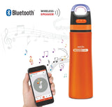 Milton Thermosteel Boom 900ml Waterbottle with Bluetooth Wireless Speaker, Black