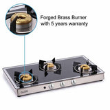 Glen 3 Burner Cooktop 1038 GT AI Forged BB with Mirror Finish