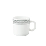 Larah By Borosil - Classic Opalware Mug Set, 6-Pieces, White
