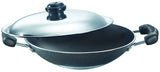 Prestige Omega Select Plus Residue Free Non-Stick Deep Appachetty with Lid, 20cm,Black and stainless steel