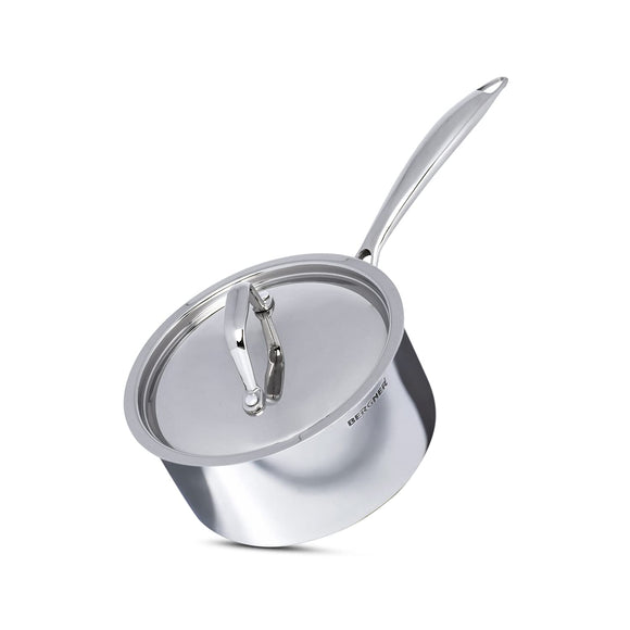 Bergner Argent SS Triply Saucepan with Lid,16 cm,1.6 litres.