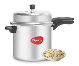 Pigeon by Stovekraft Deluxe Aluminium Pressure Cooker, 12 Litres,Silver