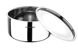 BERGNER Argent Triply Stainless Steel Tope with Lid, 16 cm, 1.6 Liters, Induction Base