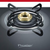 Prestige Royale Plus Schott Glass 3 Burner Gas Stove (Black)