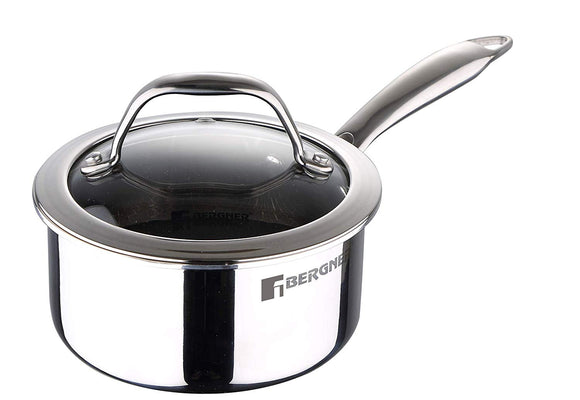Bergner Hi-Tech Prism Non-Stick Sauce pan with Lid, 16 cm
