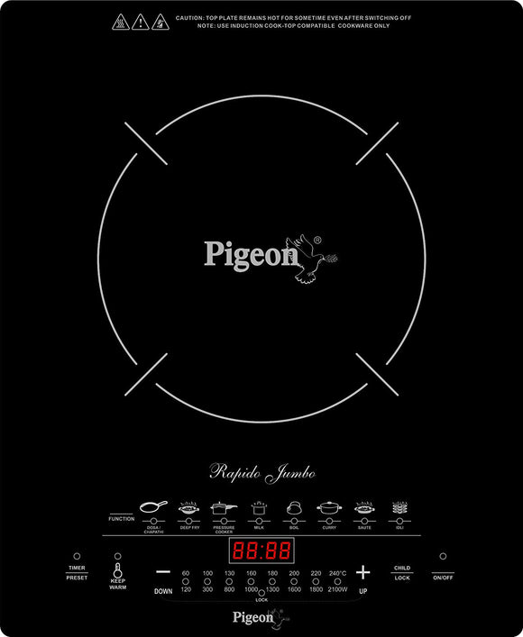 Pigeon Rapido Jumbo 2100-Watt Induction Cooktop