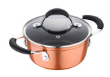 Bergner Infinity Chefs Copper Casserole with Lid, 18 cm