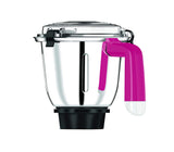 Bajaj Hexagrind 600-Watt Mixer Grinder with 3 Jars (White and Pink)