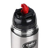 Cello Instyle Stainless Steel Flask, 750 ml, Black