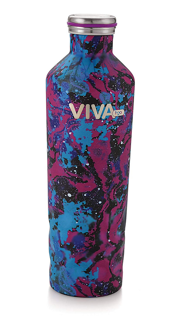 Viva H2O Double Wall Vacuum Insulated Travel SS Water Bottle (Pink), 750 ML