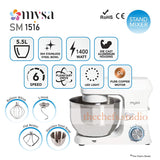 MYSA SM-1516 Stand Mixer 1400 W ( Food Mixer White )