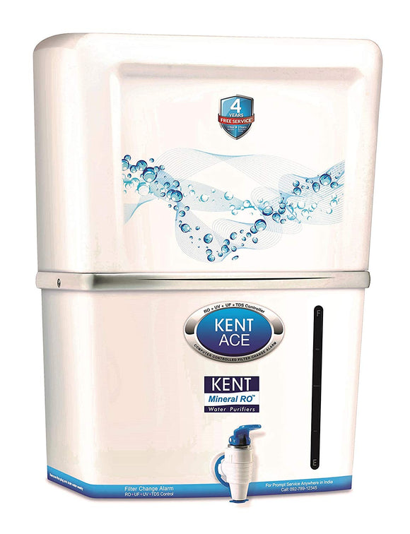 Kent Ace Mineral 7-Litre 60-Watt RO+UV+UF Water Purifier (White and Aquamarine)